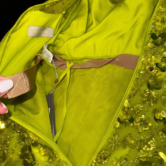 Elie Saab Vibrant Yellow Embellished Gown - Picture 5 of 7